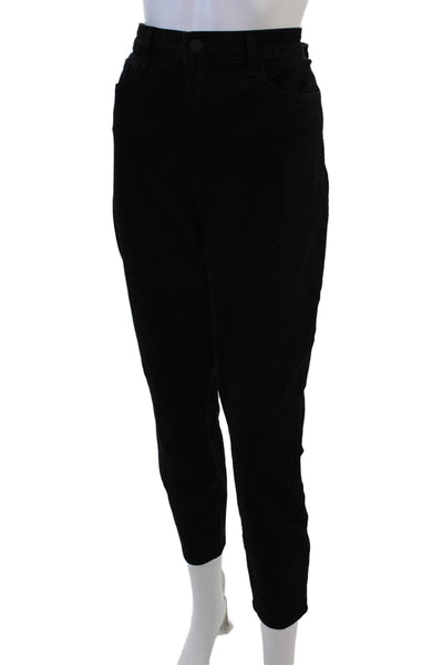 L'Agence Women Black Cropped Ankle Mid-Rise Jeans Size 33