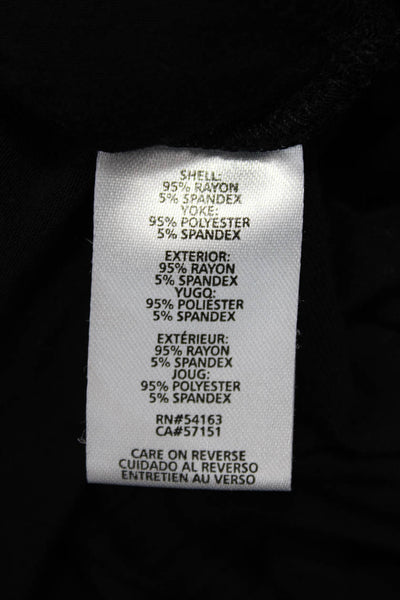 Calvin Klein Women Shift Dress Black V-Neck Short Size S