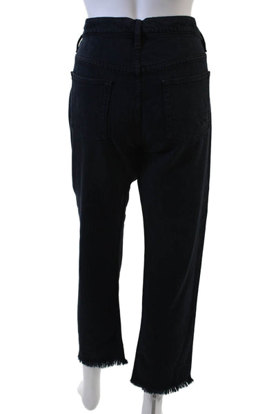 NSF Women High Waist Ankle Cropped Pants Black Size 29