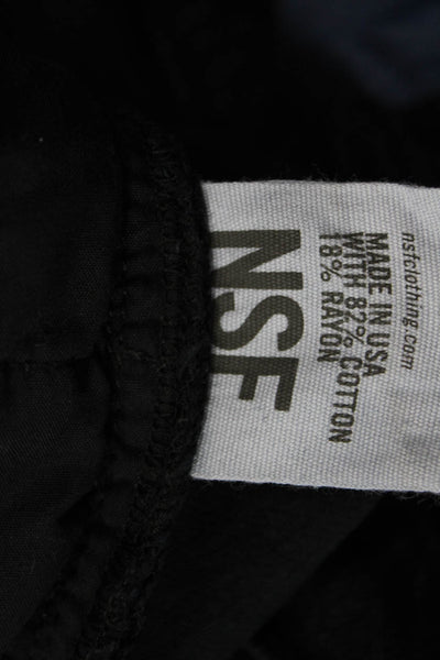 NSF Women High Waist Ankle Cropped Pants Black Size 29