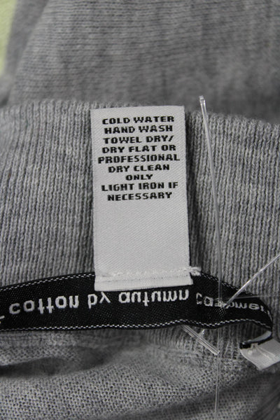 Cotton By Autumn Cashmere Unisex Gray Striped Cotton Pullover Sweater Size L