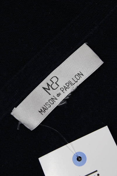 Maison De Papillon Unisex Cardigan Dark Blue V-Neck Button Long Sleeve Size L