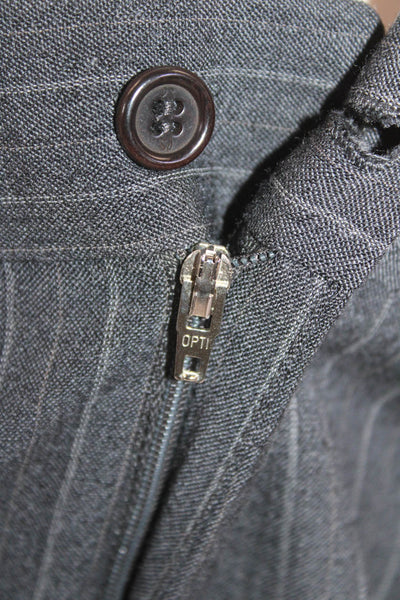 Paul Smith Men Dress Pants Dark Gray Wool Striped Size 34