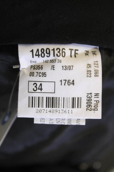 Paul Smith Men Dress Pants Dark Gray Wool Striped Size 34