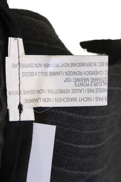 Paul Smith Men Dress Pants Dark Gray Wool Striped Size 34