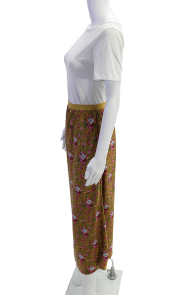 Love Shack Fancy Women Maxi Peasant Floral Yellow Skirt Size XS