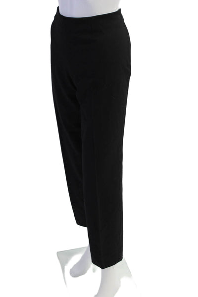 Piazza Sempione Women Ankle Dress Pants Black Virgin Wool Size 48
