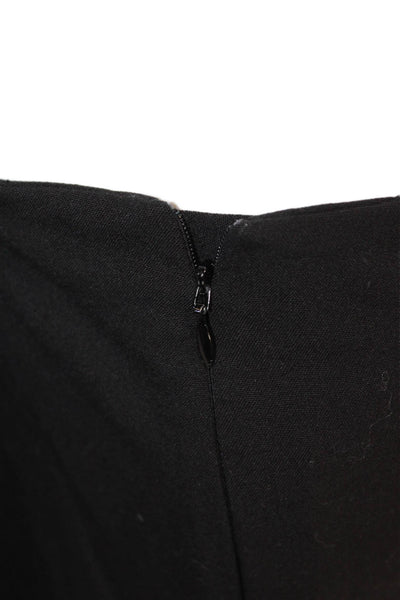 Piazza Sempione Women Ankle Dress Pants Black Virgin Wool Size 48