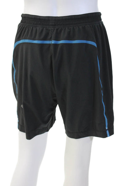 Lululemon Mens Sweat Shorts Black Drawstring Nylon Blend Size Small