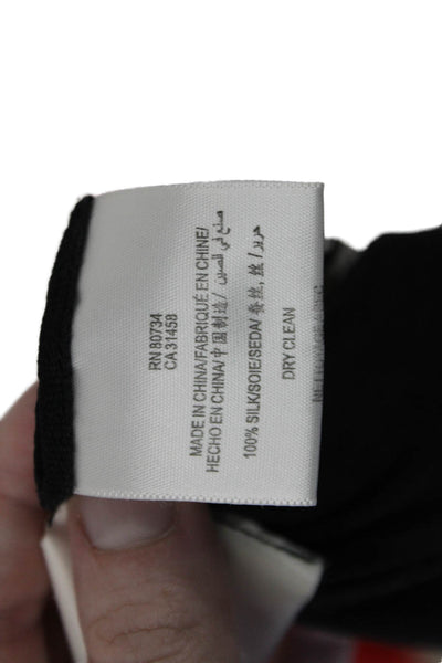 BCBG Max Azria Women Kimono Tunic Blouse Black Silk Short Sleeve Size One Size