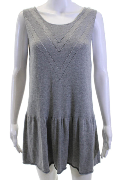 Kimchi Blue, Women Sweater Dress Gray Sleeveless Short Bohemian Size L
