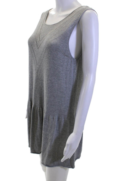 Kimchi Blue, Women Sweater Dress Gray Sleeveless Short Bohemian Size L