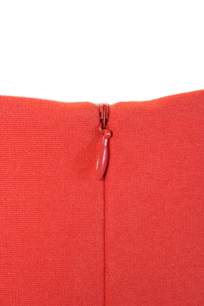 Trina Turk, Womens, Red Sheath Dress, Sleeveless, Round Neck, Zip, Size 6