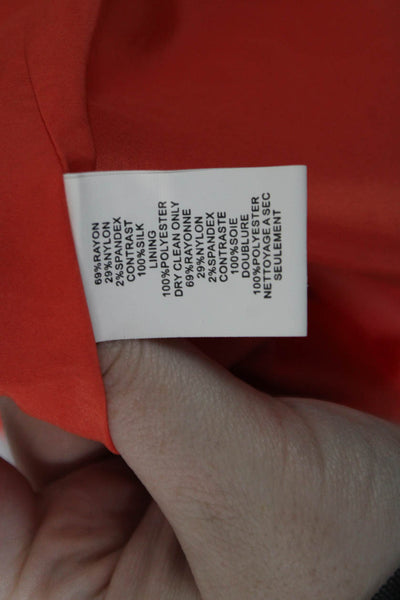 Trina Turk, Womens, Red Sheath Dress, Sleeveless, Round Neck, Zip, Size 6