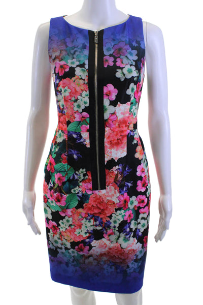Nanette Lepore Womens Bodycon Sheath Dress Black Sleeveless Size 2