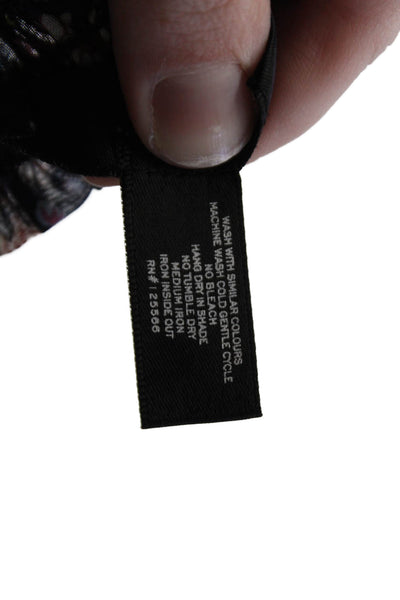 Aqua Womens Flare Mini Skirt Black Paisley 100% Polyester Size S