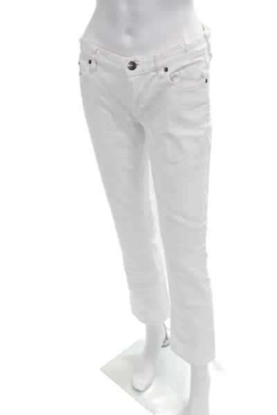 J Crew Women Cropped White Jeans Size 29