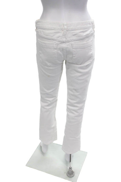 J Crew Women Cropped White Jeans Size 29