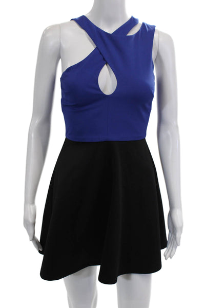 NBD Women Fit & Flare Mini Dress Black Size XS