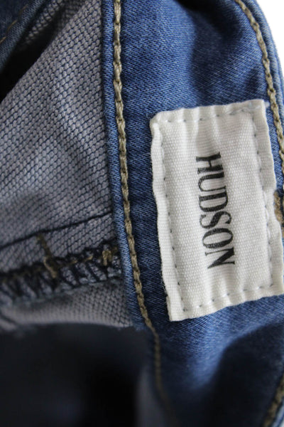 Hudson Girls Cotton Zippered Denim Casual Shorts Blue Size 14