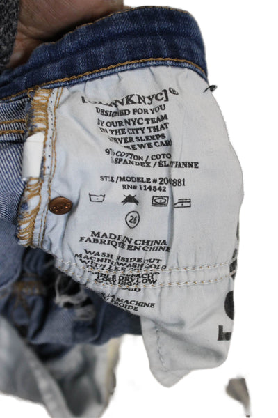 BLANKNYC Unisex Dark Blue Beach Shorts Button Size 26