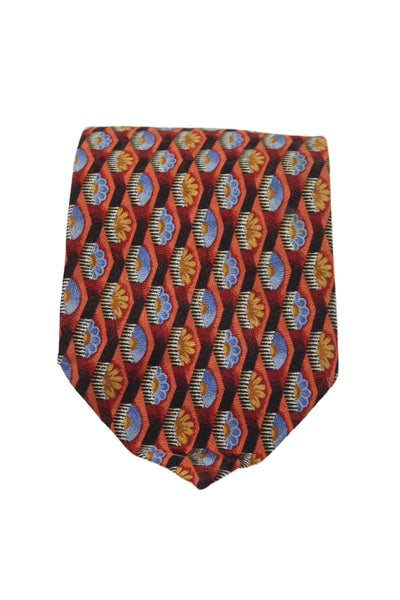 Ermenegildo Zegna Men's Classic Geometric Print Silk Neck Tie