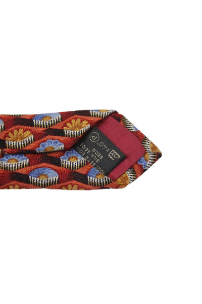 Ermenegildo Zegna Men's Classic Geometric Print Silk Neck Tie