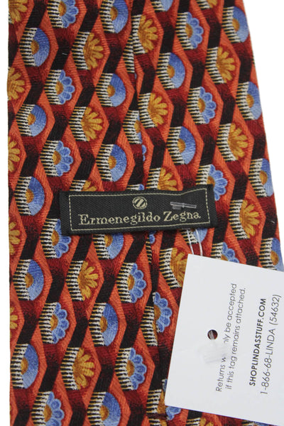 Ermenegildo Zegna Men's Classic Geometric Print Silk Neck Tie