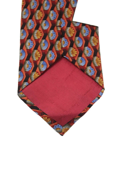 Ermenegildo Zegna Men's Classic Geometric Print Silk Neck Tie