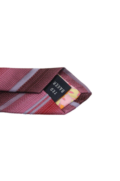 Ted Baker London Men's Silk Classic Multicolor Plaid Neck Tie One Size