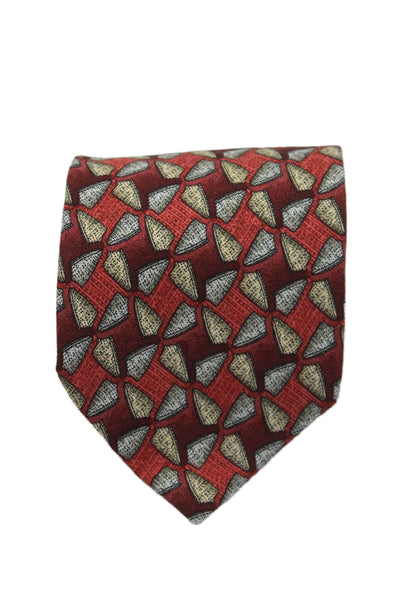Ermenegildo Zegna Men's Classic Geometric Print Silk Neck Tie One Size