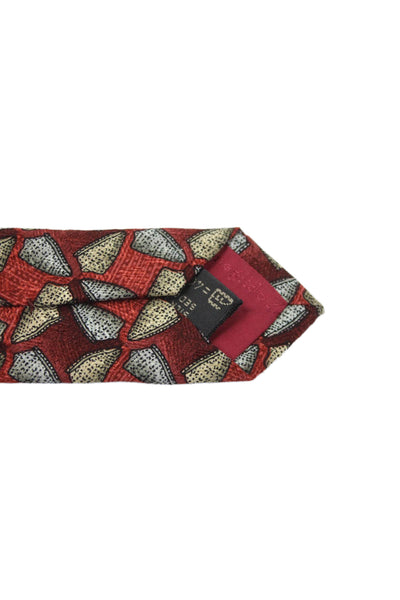 Ermenegildo Zegna Men's Classic Geometric Print Silk Neck Tie One Size