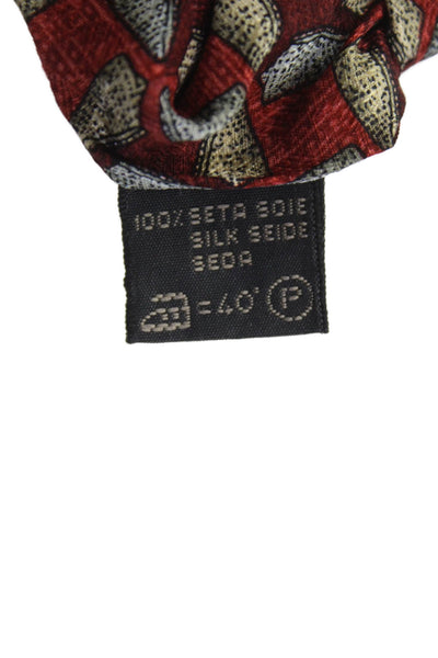 Ermenegildo Zegna Men's Classic Geometric Print Silk Neck Tie One Size