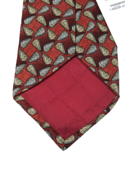 Ermenegildo Zegna Men's Classic Geometric Print Silk Neck Tie One Size