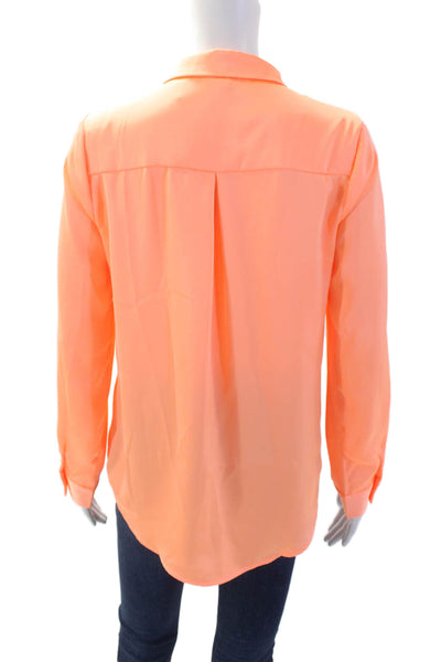 Skies Are Blue Women Long Sleeve Collared Button-Up Polyester Blouse Size XS