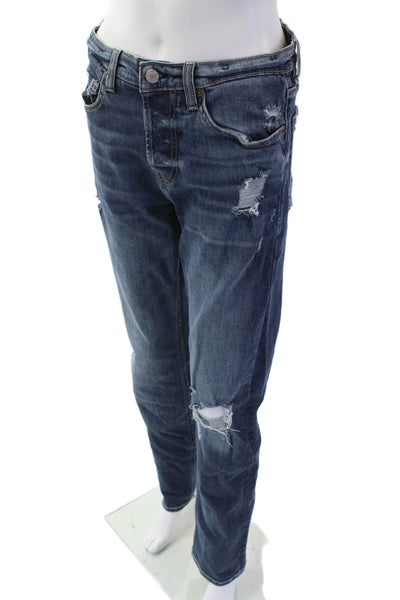 7 For All Mankind, Unisex, Dark Blue Straight Jeans Size 30