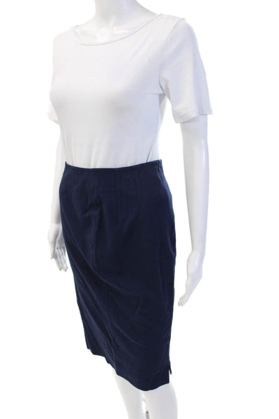 Akris Punto Women Straight Pencil Skirt Dark Blue Size 4