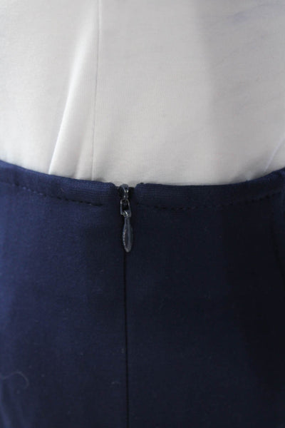 Akris Punto Women Straight Pencil Skirt Dark Blue Size 4