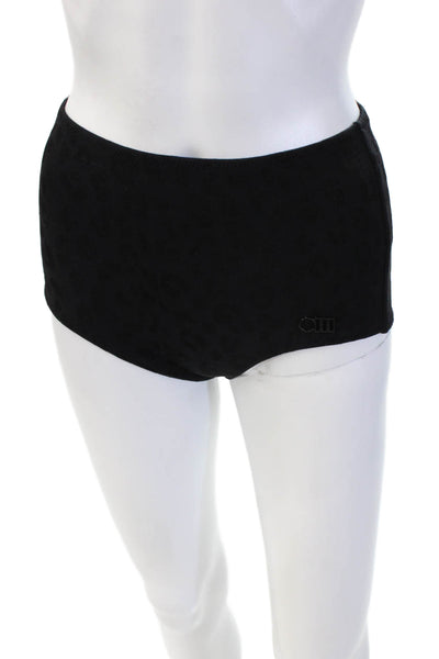 Solid & Striped Womens Animal Print Black Bikini Bottom Size S