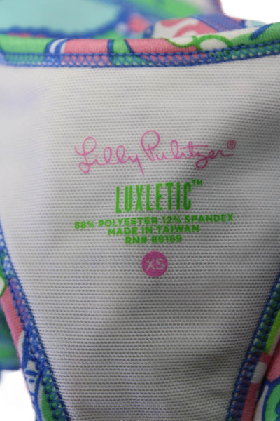 Lilly Pulitzer Women Paisley V-Neck Tank Blue Size XS