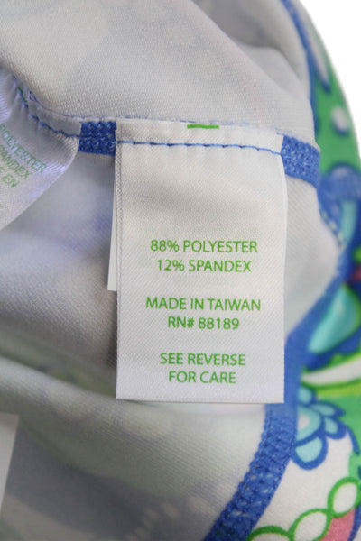 Lilly Pulitzer Women Paisley V-Neck Tank Blue Size XS