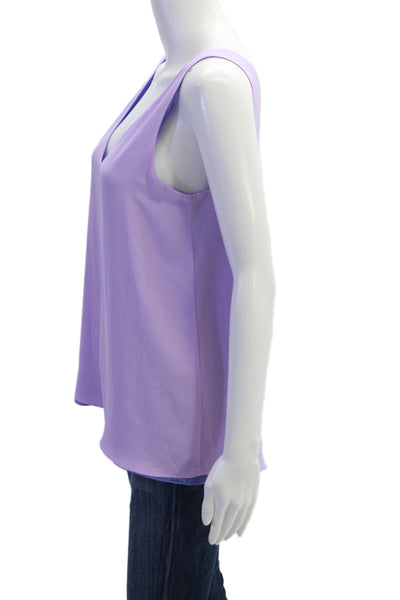Lilly Pulitzer Women Purple V-Neck Camisole Polyester Sleeveless Size S