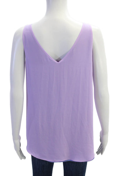 Lilly Pulitzer Women Purple V-Neck Camisole Polyester Sleeveless Size S