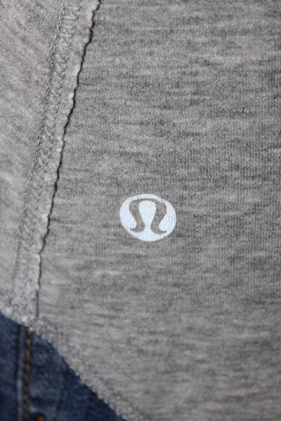 Lululemon Womens Basic Long Sleeve Gray Round Neck T-Shirt Size S