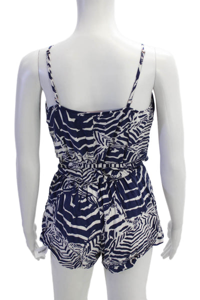 Lilly Pulitzer Women Sleeveless V-Neck Abstract Rayon Jumpsuit Size S