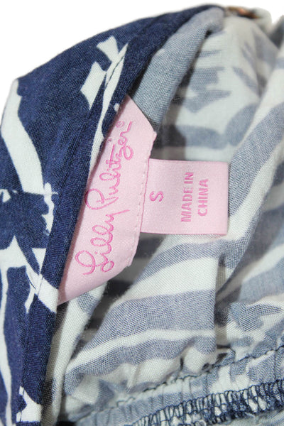 Lilly Pulitzer Women Sleeveless V-Neck Abstract Rayon Jumpsuit Size S
