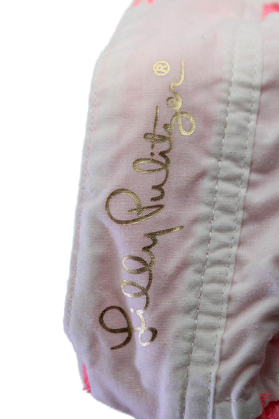 Lilly Pulitzer Unisex Chino Pink Shorts Cotton Button Size 2