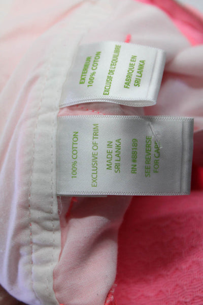 Lilly Pulitzer Unisex Chino Pink Shorts Cotton Button Size 2