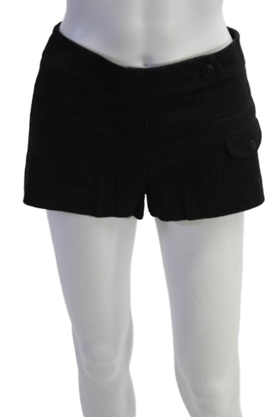 Trina Turk Unisex Black Cotton Blend Shorts Size 0