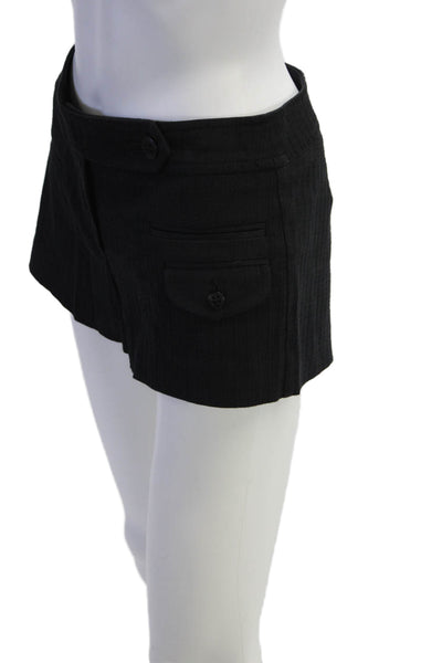 Trina Turk Unisex Black Cotton Blend Shorts Size 0